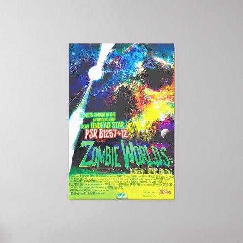 Zombie Worlds Halloween Galaxy of Horrors Canvas Print