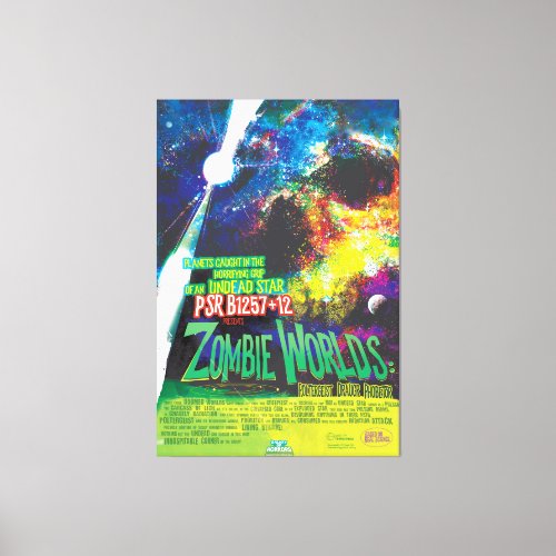 Zombie Worlds Halloween Galaxy of Horrors Canvas Print