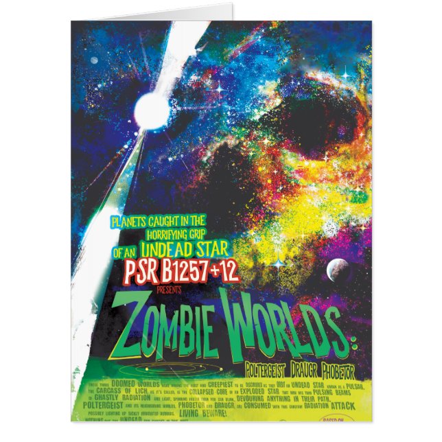 Zombie Worlds Halloween Galaxy of Horrors Card (Front)