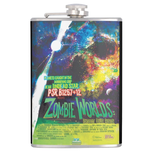 Zombie Worlds Halloween Galaxy of Horrors Flask (Front)