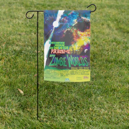 Zombie Worlds Halloween Galaxy of Horrors Garden Flag