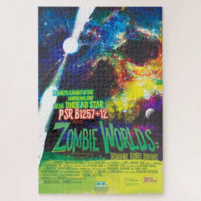 Zombie Worlds Halloween Galaxy of Horrors Jigsaw Puzzle (Vertical)
