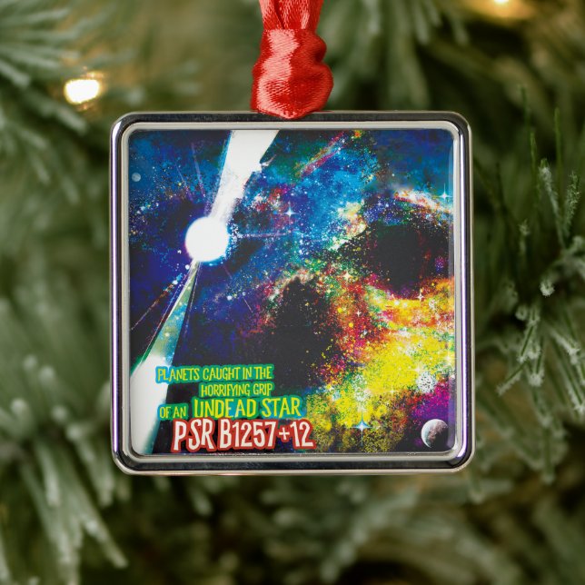 Zombie Worlds Halloween Galaxy of Horrors Metal Ornament (Tree)