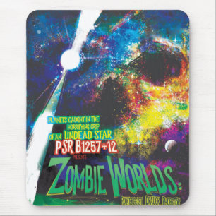 Zombie Worlds Halloween Galaxy of Horrors Mouse Pad
