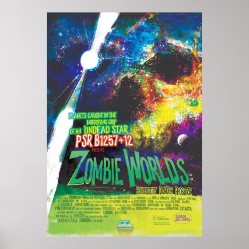 Zombie Worlds Halloween Galaxy of Horrors Poster