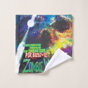 Zombie Worlds Halloween Galaxy of Horrors Wash Cloth