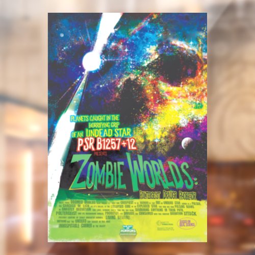 Zombie Worlds Halloween Galaxy of Horrors Window Cling