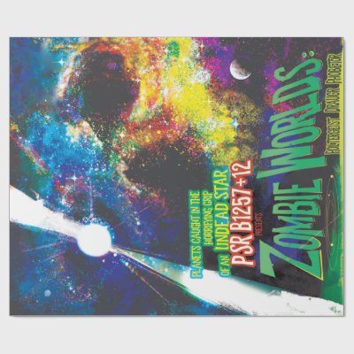 Zombie Worlds Halloween Galaxy of Horrors Wrapping Paper