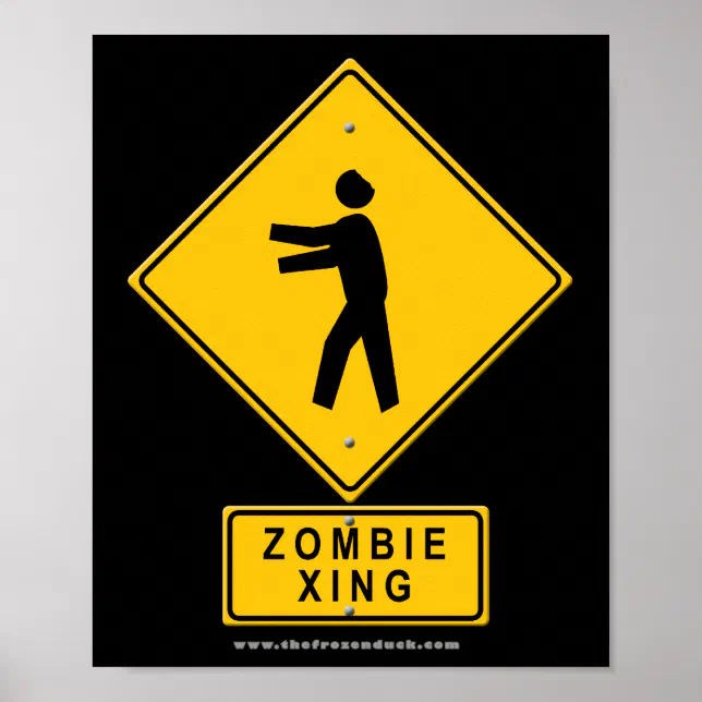 Zombie X Ringer Zombie XING Poster | Zazzle