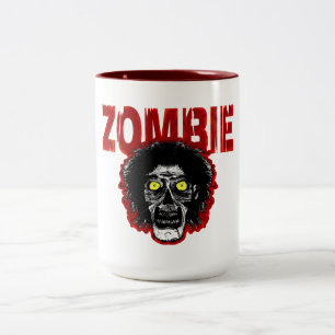 ZOMBIE Yellow Eyes Two-Tone Coffee Mug