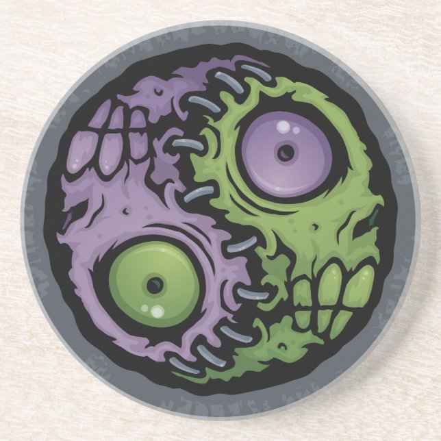 Zombie Yin-Yang Drink Coaster (Front)