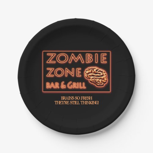 Zombie Zone Brains So Fresh Theyre Still Thinking Paper Plates