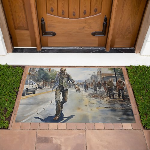 Zombie Zone Unleash the Spookiness Doormat