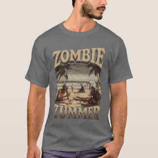 Zombie Zummer Beach Vibes with Undead Friends fami T-Shirt