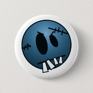 ZOMBIECON FACE - BLUE PINBACK BUTTON