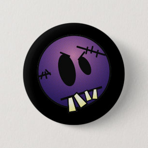 ZOMBIECON FACE - PURPLE PINBACK BUTTON