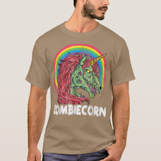 Zombiecorn Zombie Unicorn Halloween Girls Rainbow  T-Shirt
