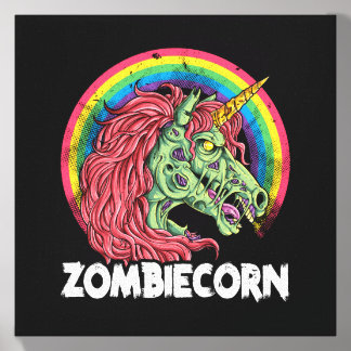 Zombiecorn Zombie Unicorn Halloween Women Girls Canvas Photo Tile