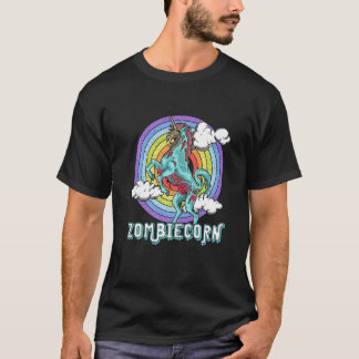 Zombiecorn Zombie Unicorn Rainbow Scary Halloween T-Shirt