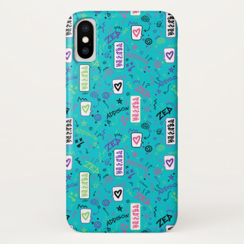 Zombies 2  80s Pattern iPhone X Case