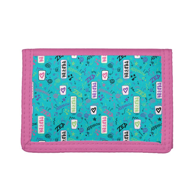 Zombies 2 | 80's Pattern Trifold Wallet (Front)