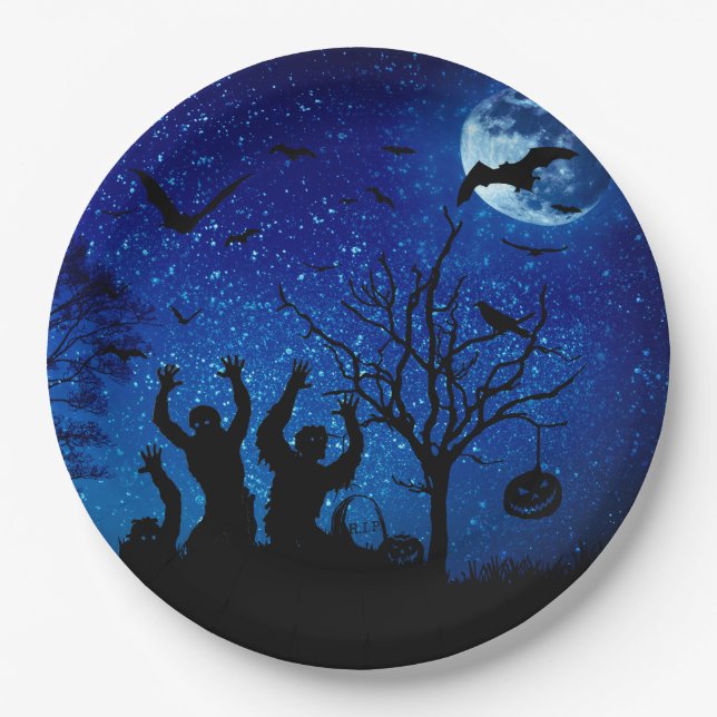 Zombies 2 Custom Paper Plates 9" (Front)