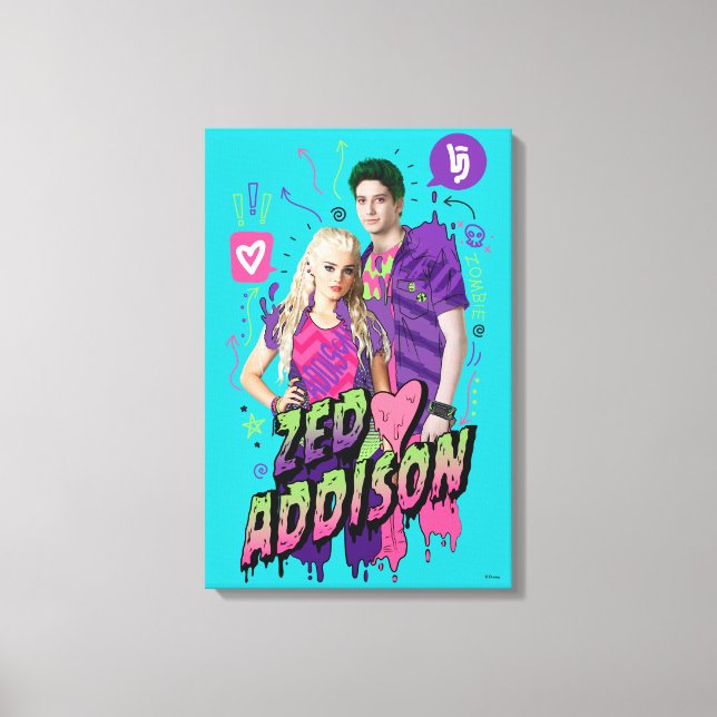 Zombies 2 | Zed and Addison Canvas Print (Front)