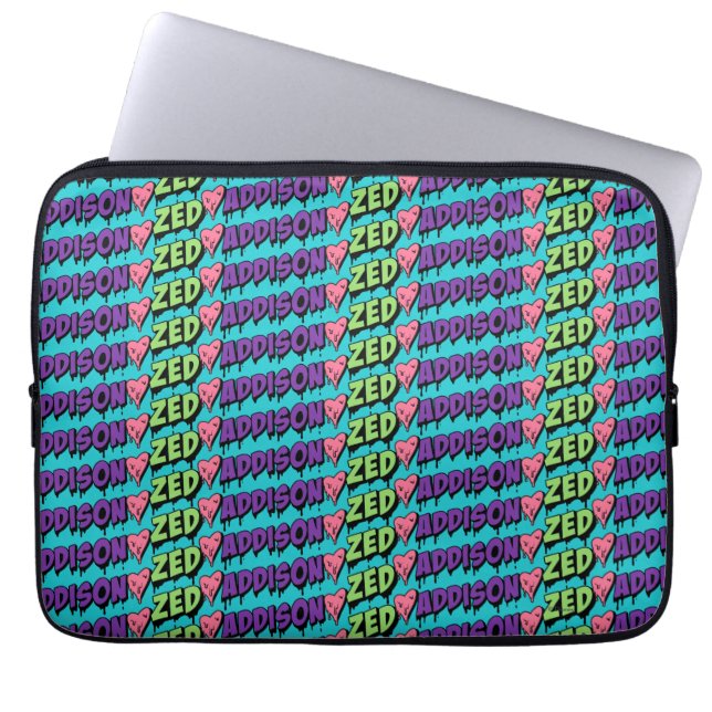 Zombies 2 | Zed and Addison Pattern Laptop Sleeve (Front)