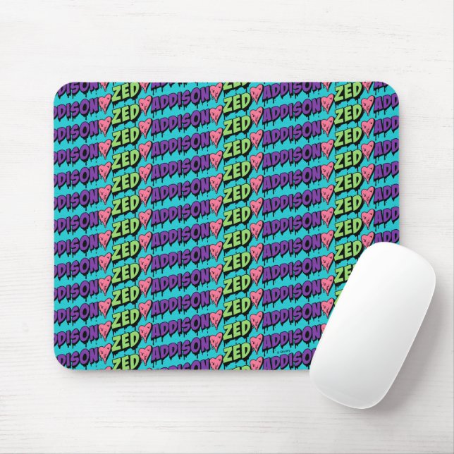 Zombies 2 | Zed and Addison Pattern Mouse Pad (With Mouse)