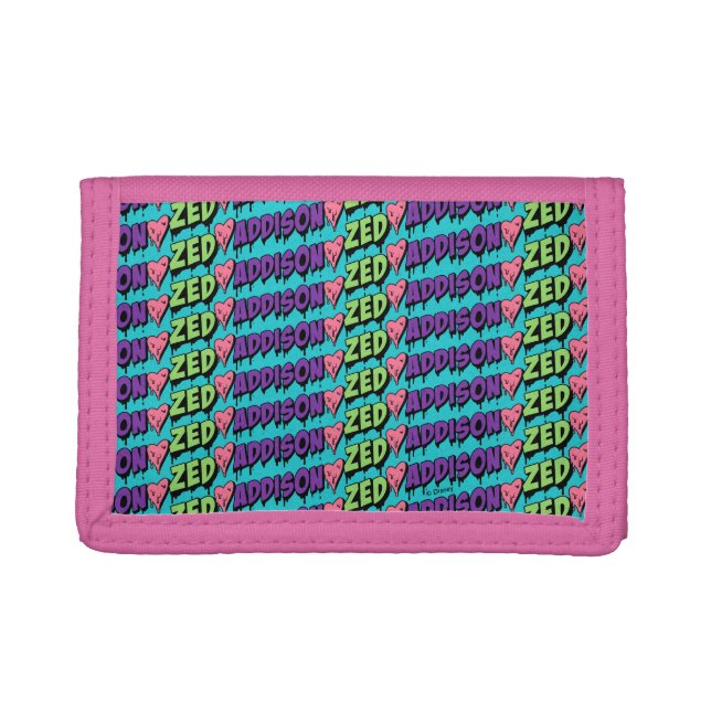 Zombies 2 | Zed and Addison Pattern Tri-fold Wallet (Front)