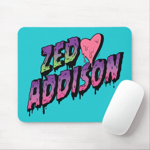 Zombies 2  Zed and Addison Text Mouse Pad