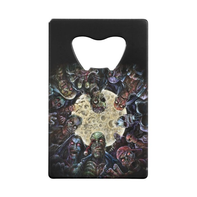 Zombies Attack (Zombie Horde) Credit Card Bottle Opener (Front)