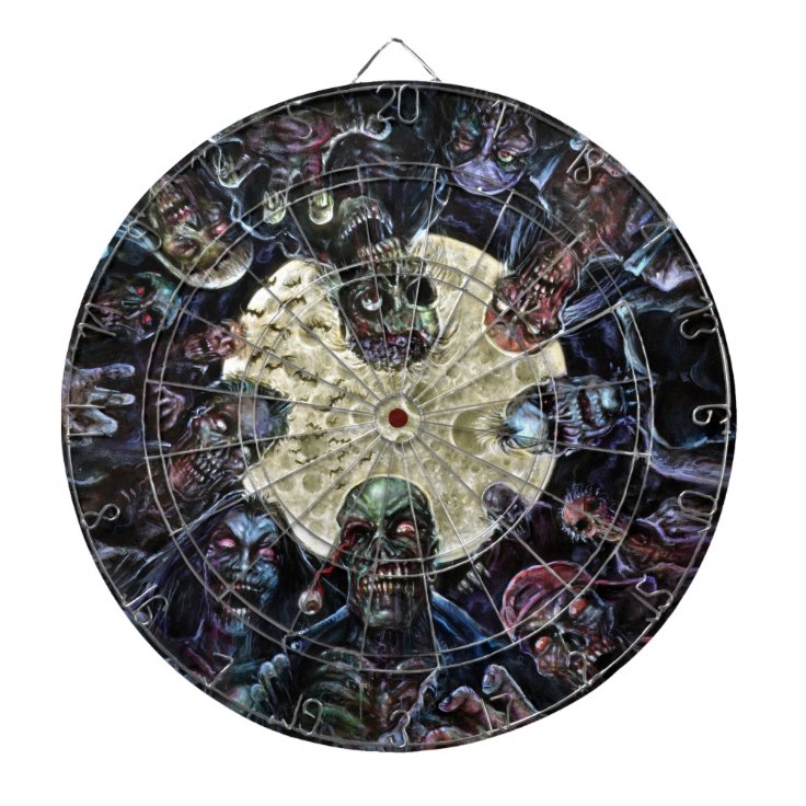 Zombies Attack (Zombie Horde) Dart Board Zazzle
