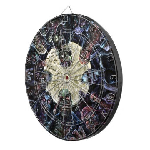 Zombies Attack Zombie Horde Dart Board Zazzle 3461