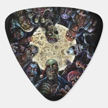 Zombies Attack (zombie Horde) Guitar Pick by themonsterstore at Zazzle