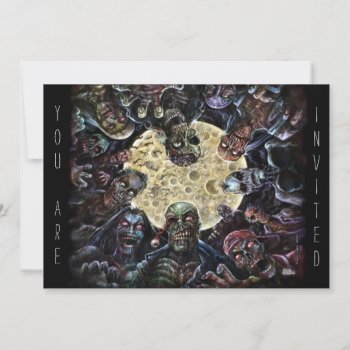 Zombies Attack (zombie Horde) Invitation by themonsterstore at Zazzle