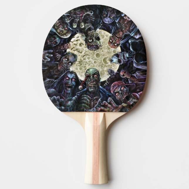 Zombies Attack (Zombie Horde) Ping-Pong Paddle (Front)