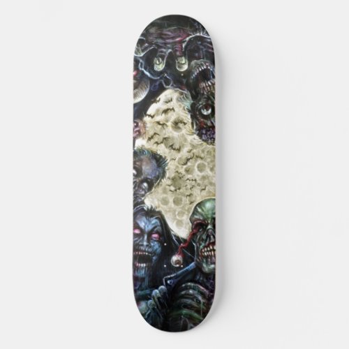 Zombies Attack Zombie Horde Skateboard Deck