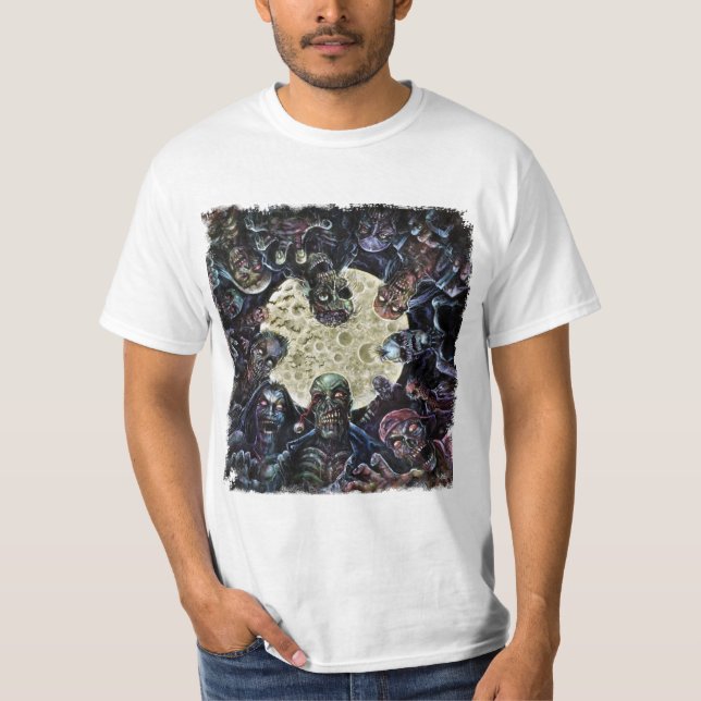 Zombies Attack (Zombie Horde) T-Shirt (Front)