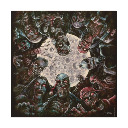 Zombies Attack (Zombie Horde) Wood Wall Art
