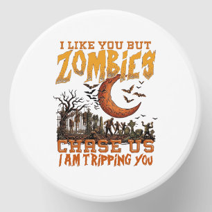 Zombies Chase Us Halloween Graveyard Crescent Moon Mini Candle Favors