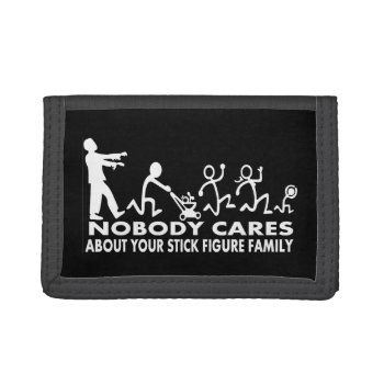 Zombies Chasing Stick Family Figures Wallet Walker by Sturgils at Zazzle
