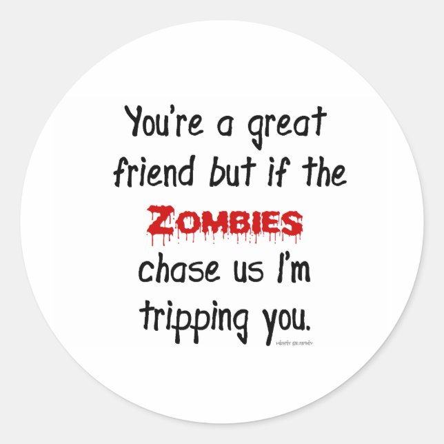 Zombies Classic Round Sticker (Front)