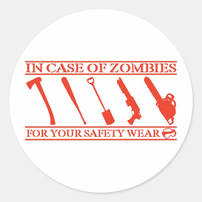 Zombies Classic Round Sticker (Front)