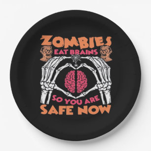 Zombies Eat Brains Classic Paper Plates