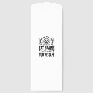Zombies Eat Brains Funny Halloween Vector Design_1 Bookmarks
