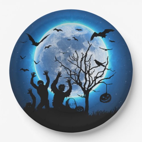 Zombies Fullmoon Custom Paper Plates 9