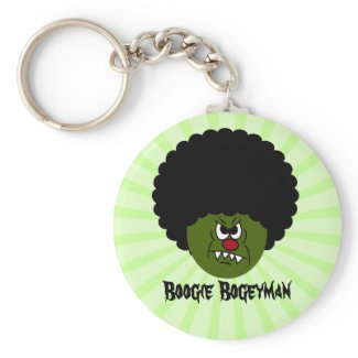 Zombies Go Boogie at the Disco on Halloween Key Chains