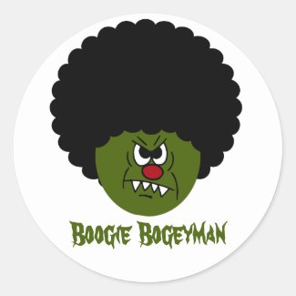 Zombies Go Boogie at the Disco on Halloween Stickers