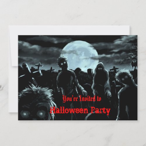 Zombies Halloween Party Invitation